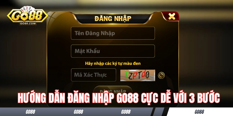 Hướng dẫn đăng nhập GO88 cực dễ với 3 bước
